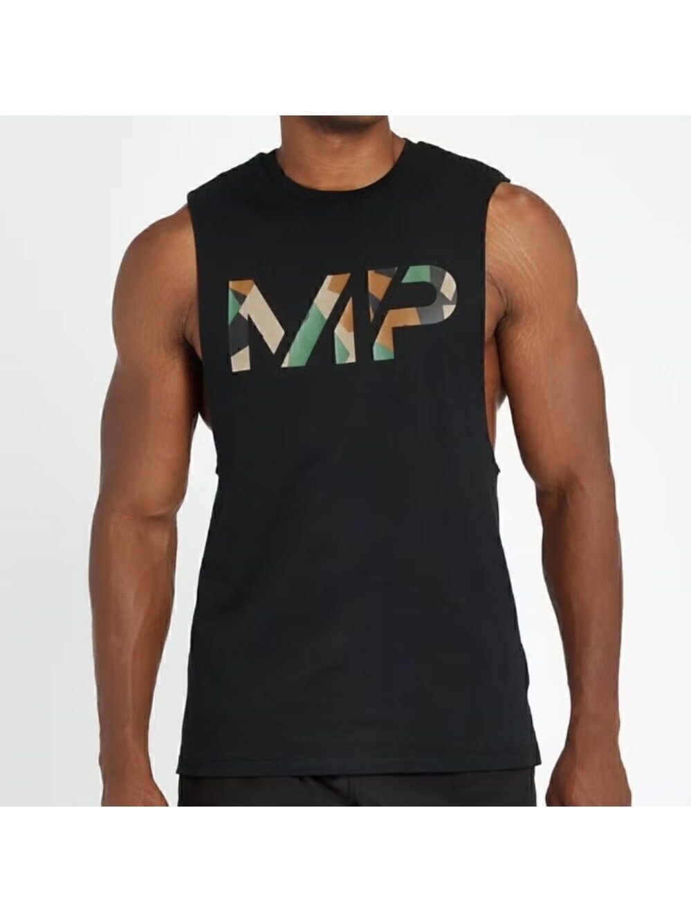2244 NWT MP Men's Adapt Camo Print Tank Top - Black Size Medium